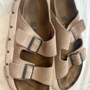 Papillio Tan Suede Slippers
